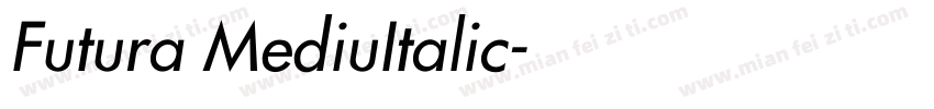 Futura MediuItalic字体转换